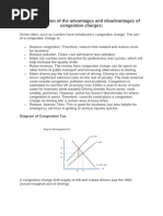 An examination of the advantages and disadvantages of congestion charges