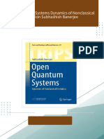 PDF Open Quantum Systems Dynamics of Nonclassical Evolution Subhashish Banerjee download