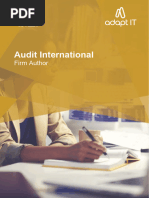 Audit International Firm Training 10 October 2019