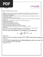 Motion in a single plane