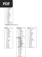 Intermediate Week 8 Vocabulary Set