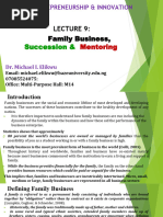 LECTURE 9 Family Business and Succession