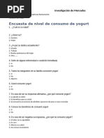 Investigación de Mercados, Encuesta de Yogurt(Recuperado Automáticamente)