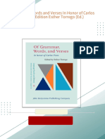 Of Grammar Words and Verses In Honor of Carlos Piera 1st Edition Esther Torrego (Ed.) 2024 Scribd Download