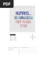 Not a Big Fan Cross Stitch Pattern