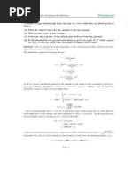 Projectile Motion Worksheet Answers PDF