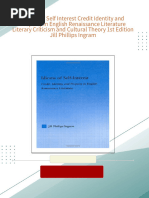 Download Full Idioms of Self Interest Credit Identity and Property in English Renaissance Literature Literary Criticism and Cultural Theory 1st Edition Jill Phillips Ingram PDF All Chapters