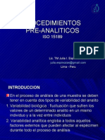 Pocedimientos Pre Analiticos