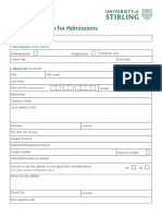 University of Stirling Application Form