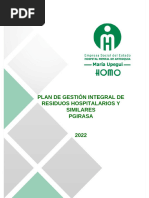 Plan de Gestion Integral de Residuos Hospitalarios y Similares