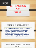 Retraction of Rizal REAL