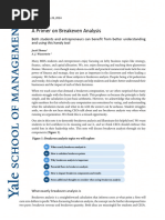 A Primer on Breakeven Analysis - AJ Wasserstein