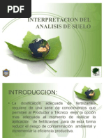 Interpretacion Del Analisis de Suelo