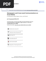 Newspapers and Cross Level Communications on Social Media