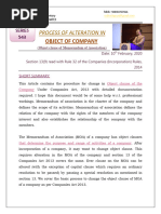 4. Process of Change in Object Clause of Company