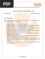 Class 9 Social Science Sample Paper (Set 2) - FREE PDF Download