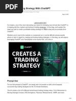 Create A Trading Strategy With ChatGPT