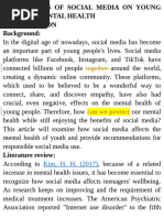 HỒ KIM NGUYÊN - THE INFLUENCE OF SOCIAL MEDIA ON THE MENTAL HEALTH OF YOUTH (1)