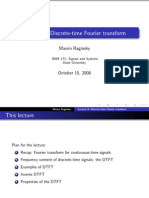 Lecture X: Discrete-Time Fourier Transform: Maxim Raginsky