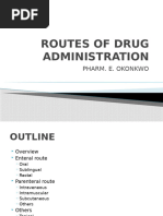 Routes of Drug Administration