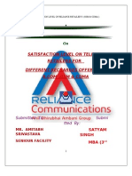 Satisfaction Level On Telecom Retailers For Different Recharges Offered by