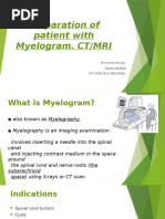 Preparation of Patient With Myelogram 2