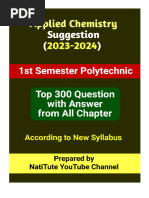 Applied Chemistry Suggestion (2023-24) 