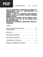 Manual de Mantenimiento A Un Motor Electrico