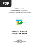 Proposal Majelis Taklim firqotun nuur