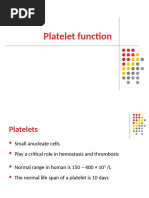 platelet function