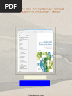 Immediate download (eTextbook PDF) for The Essentials of Technical Communication 4th by Elizabeth Tebeaux ebooks 2024