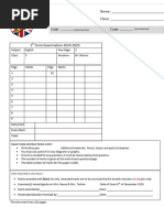 English Exam Y5 - Term 1 - 2024- 2025