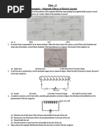 Assignments - Magnetic Effects of Current 1