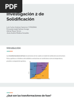 Investigación 2 de Solidificación