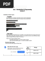 Java Lecture 2