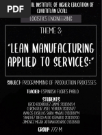 LEAN MANUFACTURING APPLIED TO SERVICES