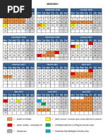 School Session Dates Calendar 2020-2021