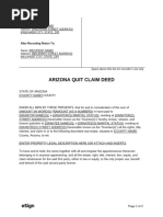 Arizona Quit Claim Deed Form 2