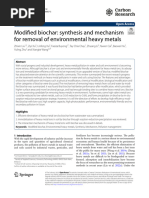 Modified Biochar Synthesis and Mechanism for Removal of Environmental Heavy Metals