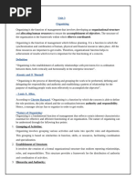 Unit 3-Organising  (BBA 1st year) - BUSSINES MANAGEMENT NOTES