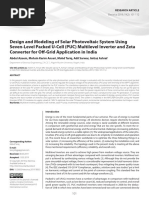 Design and Modeling of Solar Photovoltaic System Using Seven-Level Packed U-Cell (PUC) Multilevel Inverter and Zeta Converter for Off-Grid Application in India[#587716]-754661