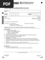 Cambridge IGCSE 2024 Oct-Nov Music(9483) Component 11