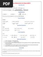 Basic Mathematics for Physics