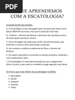 ESCATOLOGIA (VISÃO PRÉ)