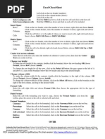 Excel Cheat Sheet