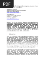 Person Centered Teaching and Learning Academic Course Organizational Development Antonio Santos