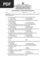 3RD Periodical Test MAPEH 10