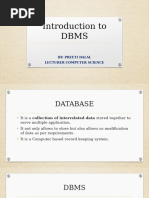 Introduction to dbms