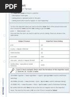 French Imperfect Tense Practice Activity Sheet