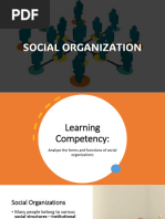  SOCIAL ORGANIZATION